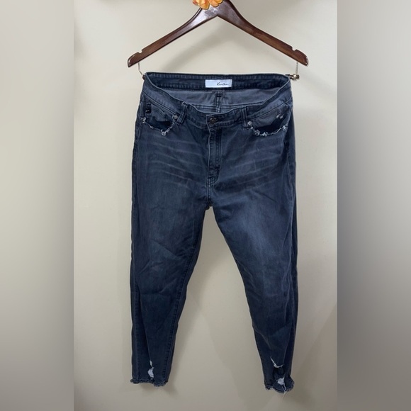 KanCan Jeans || Dark Grey • Style #KC7266GD •Ripped Distressed Ankles size 13/30 - Picture 3 of 12